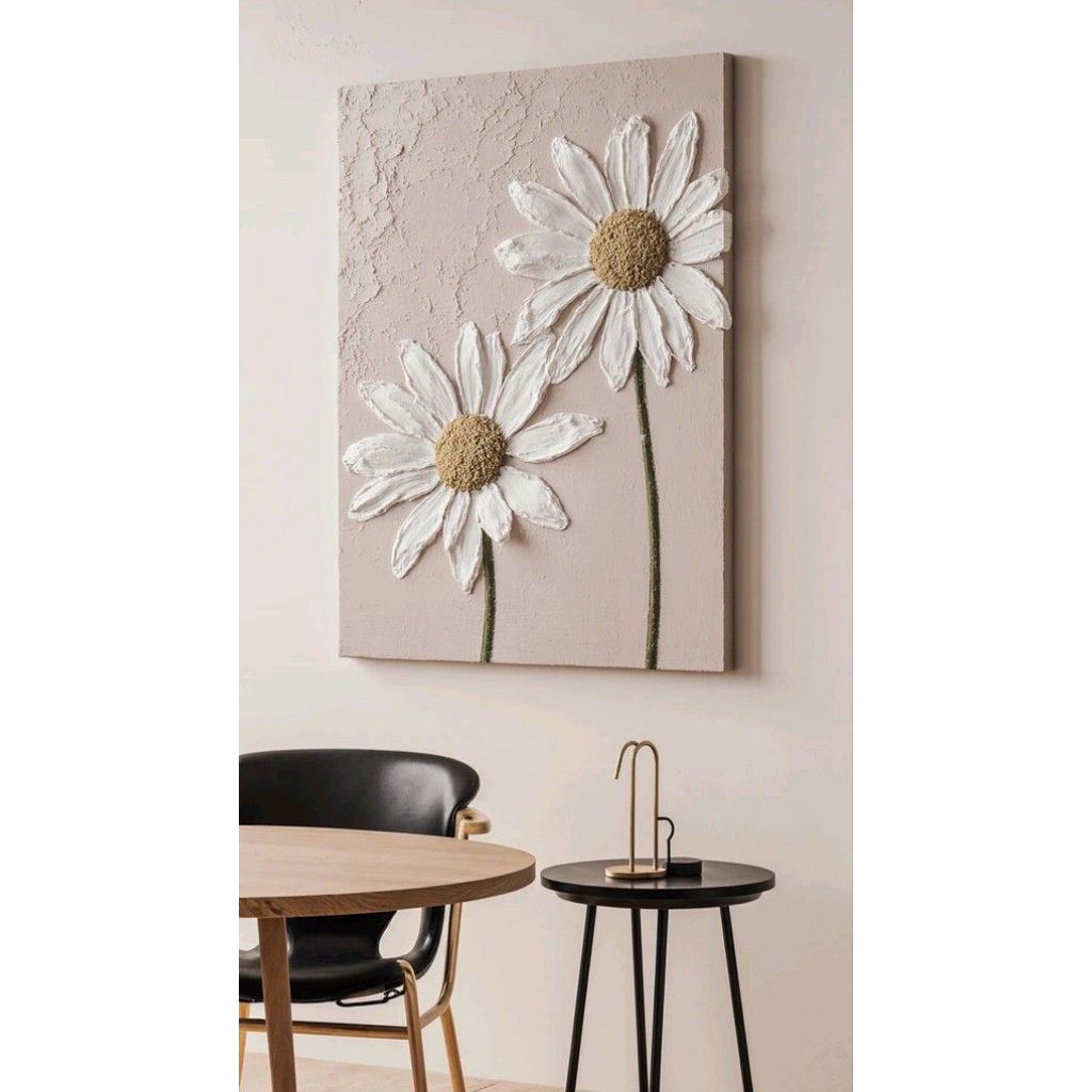 Hiasan Dinding Rumah/RuangTamu Lukisan Bunga Matahari Aestetik