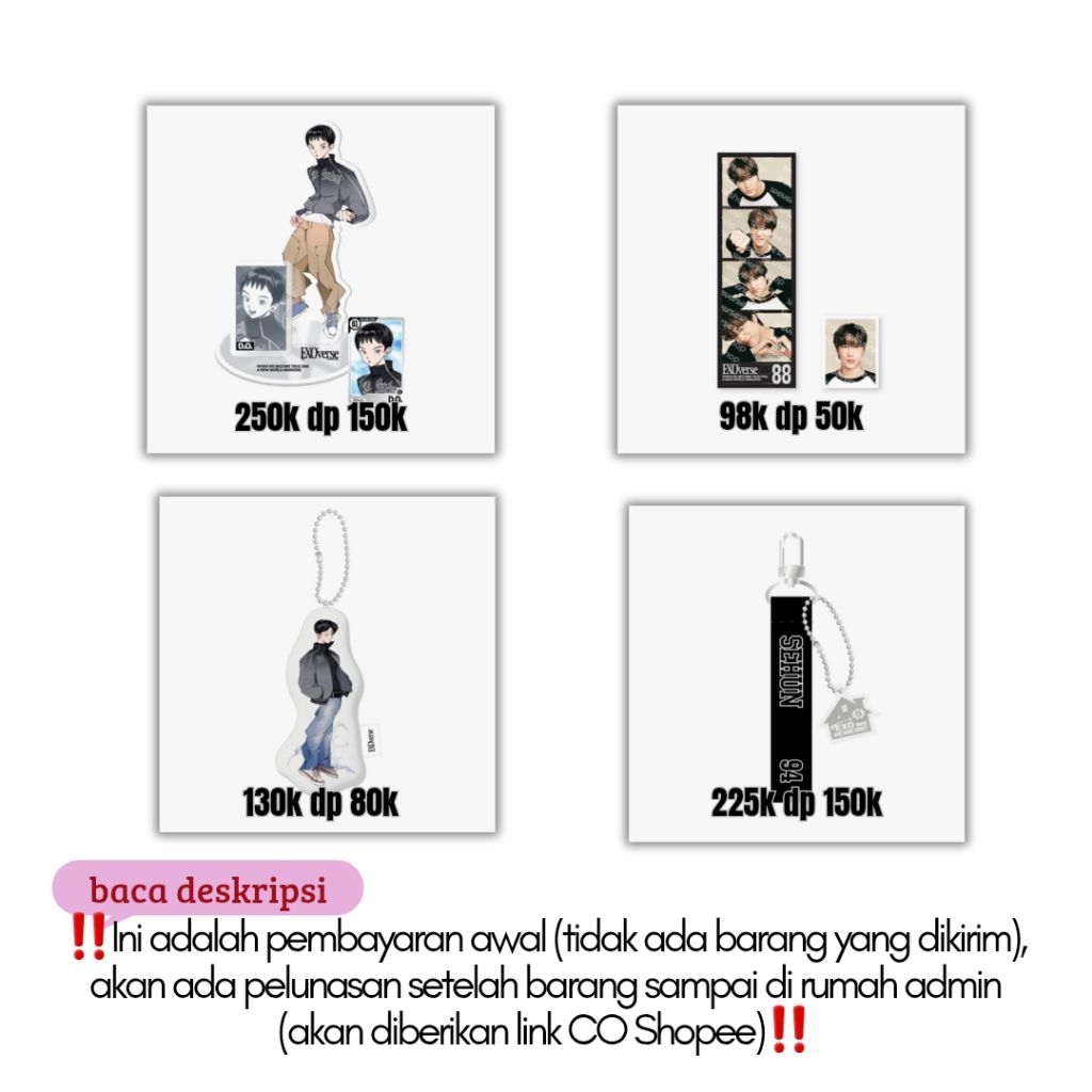 [baca deskripsi] PO Pre Order MD EXO RANDOM TRADING CARD SET / DECEMBER 2025 / ILLUSTRATION ACRYLIC 
