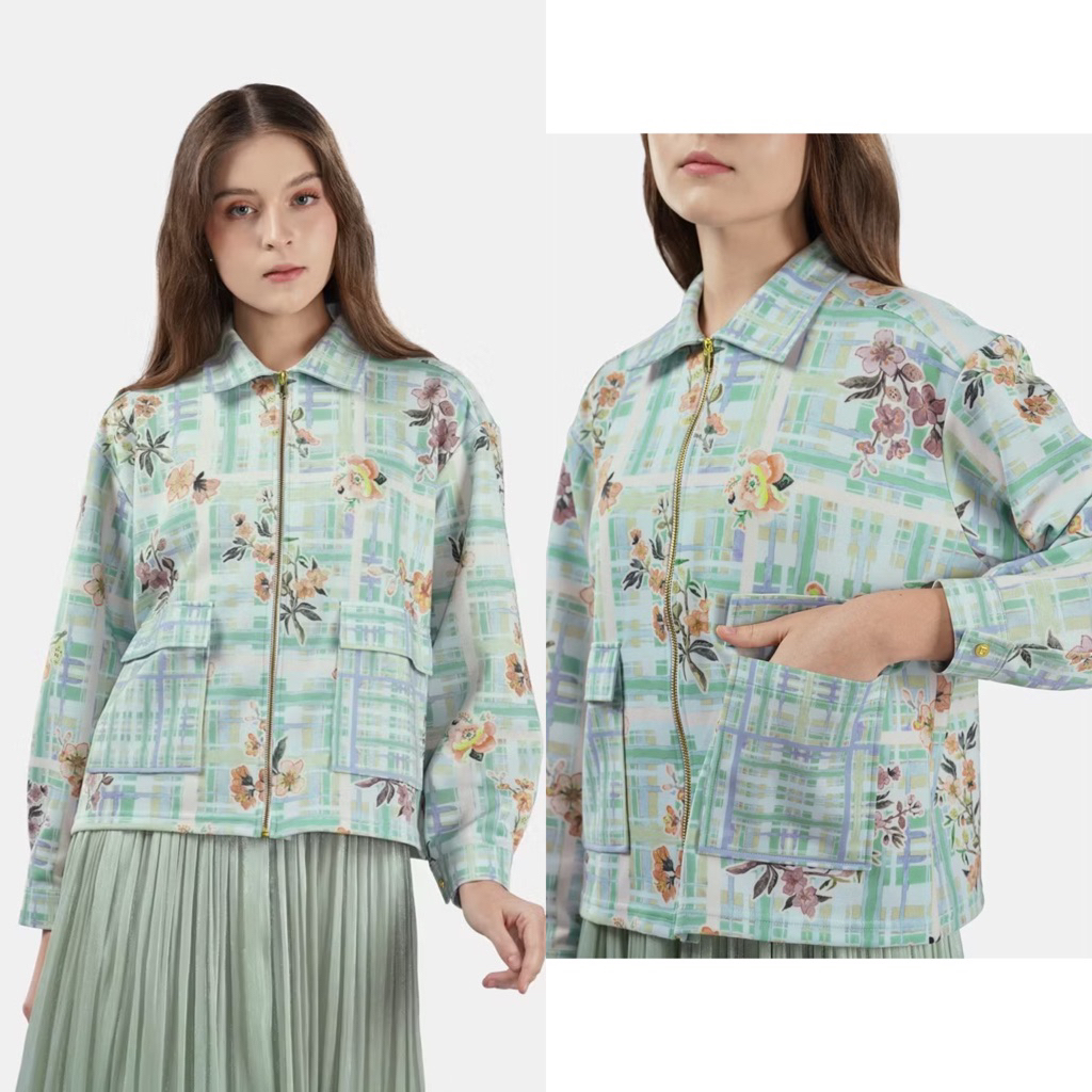 Benang Jarum The Chain La Bella Satin Shirt with Gathers NEW WITH TAG