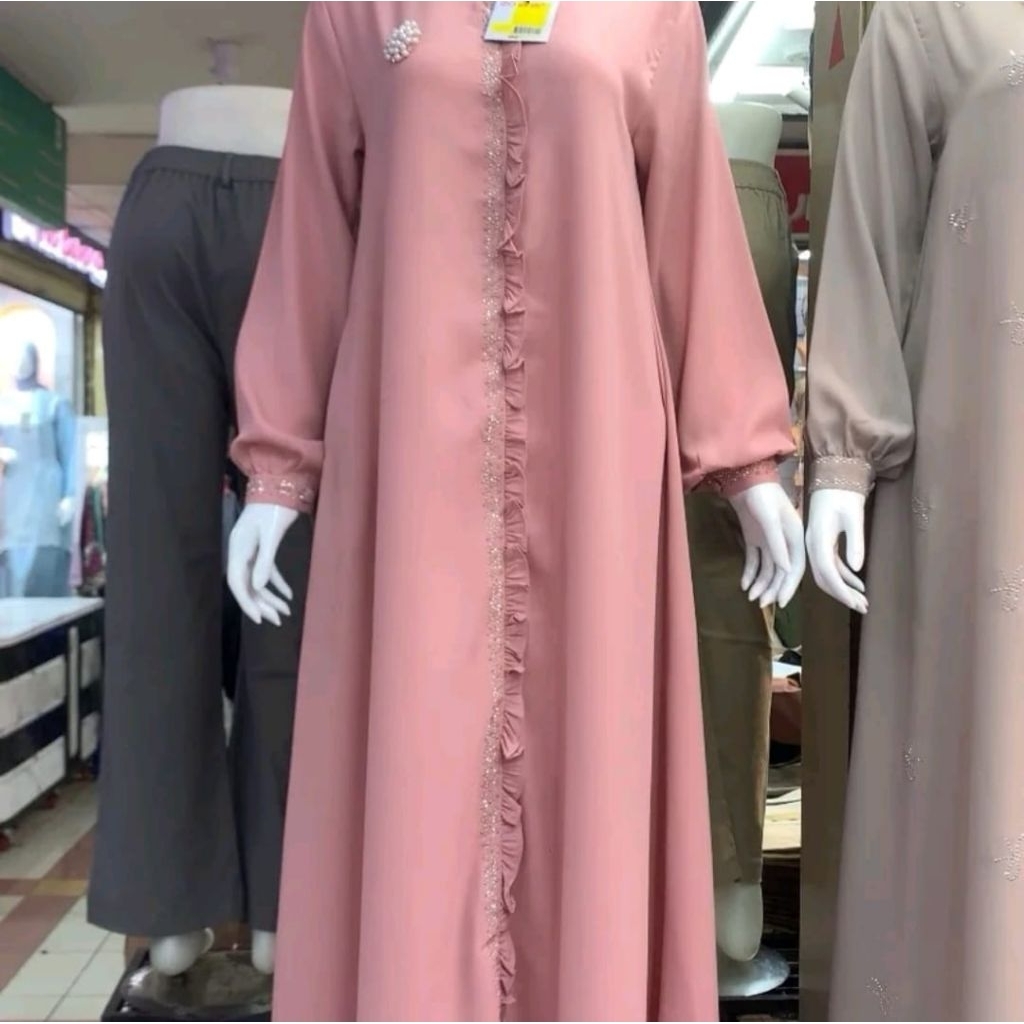 024. GAMIS ABAYA POLOS REMPEL PAYET | PILIANG MODE