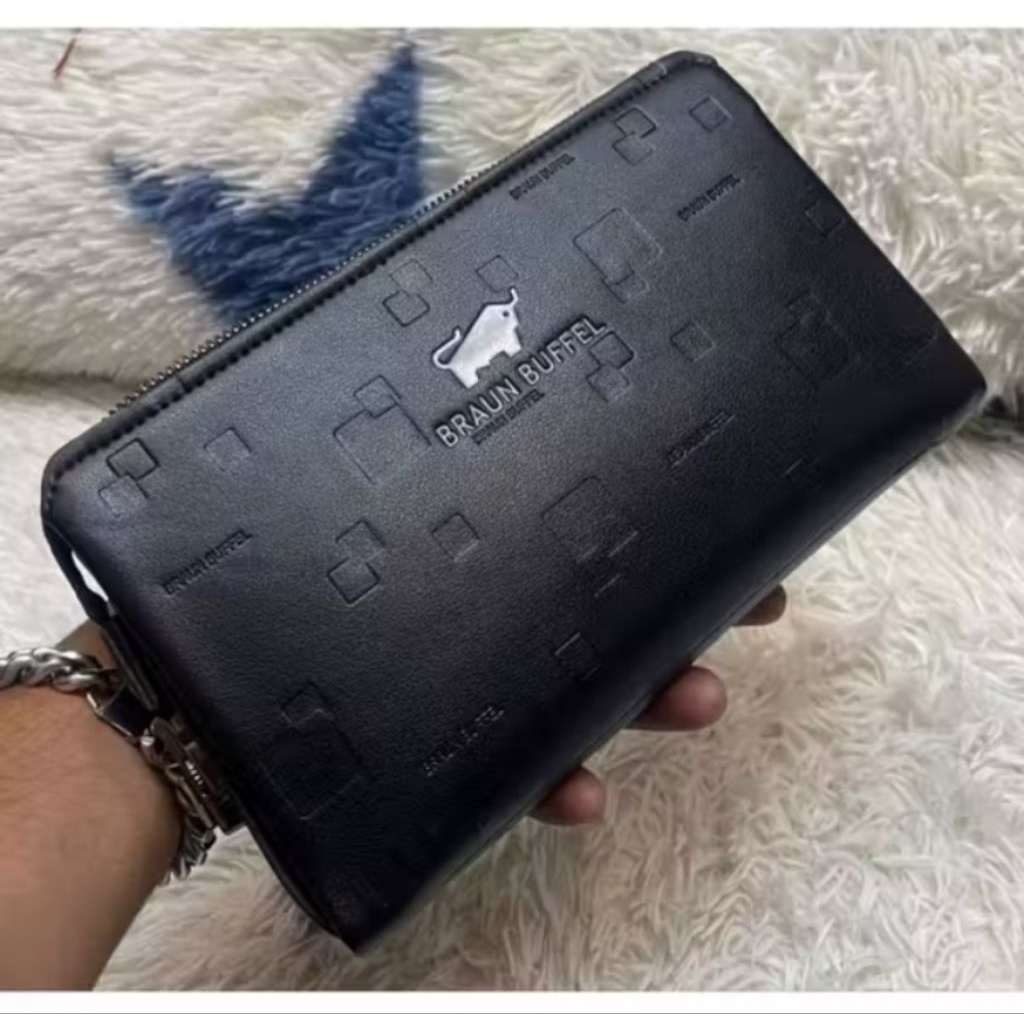 Clutch Pria Tas Kulit Pu Tas Tangan Braun Buffel Eklusive Import