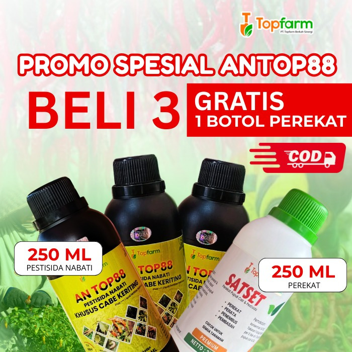 Obat Hama Cabe Keriting Topfarm / Paket Promo Beli 3 Gratis 1 / Antop88 Obat Hama Dan Penyakit Cabe 