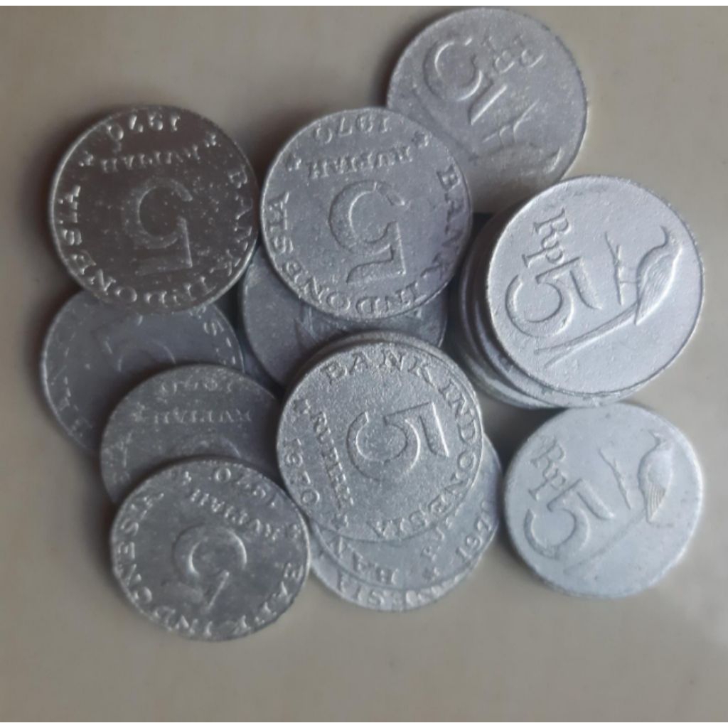 Koin CB 5 Rupiah Tahun 1970 Cocok Untuk Mahar Mas Kawin Koleksi Uang Coin Logam Bekas Lama Kuno Jadu
