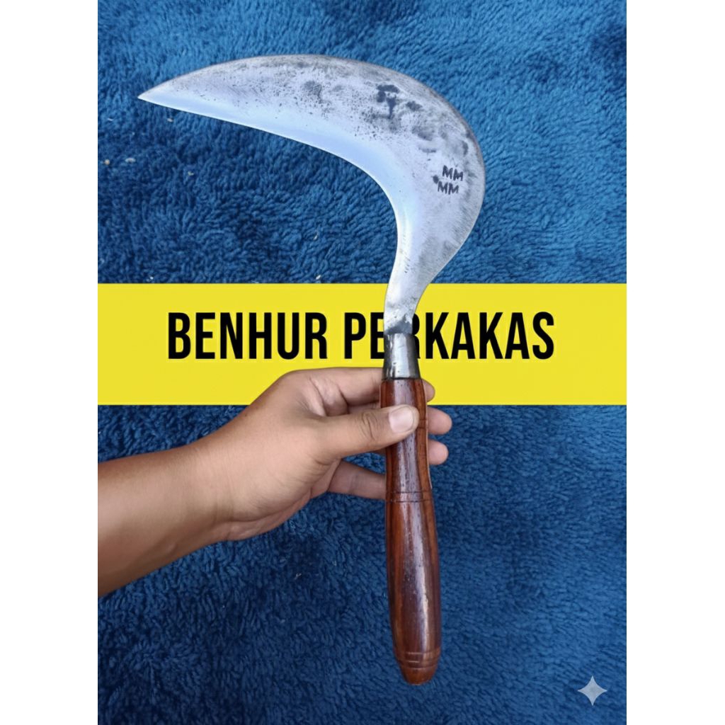 Arit Rumput Cap MM Original l Sabit Rumput Panen Padi Baja Kuat Tajam Siap Pakai