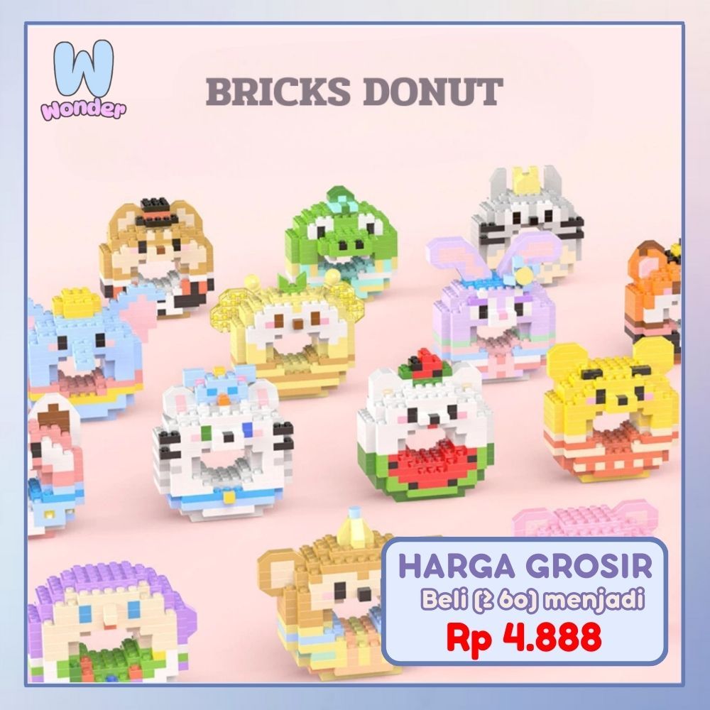 WW Nano Block Bricks Donat Mini Karakter Lucu / Mini Bricks Donat NB06
