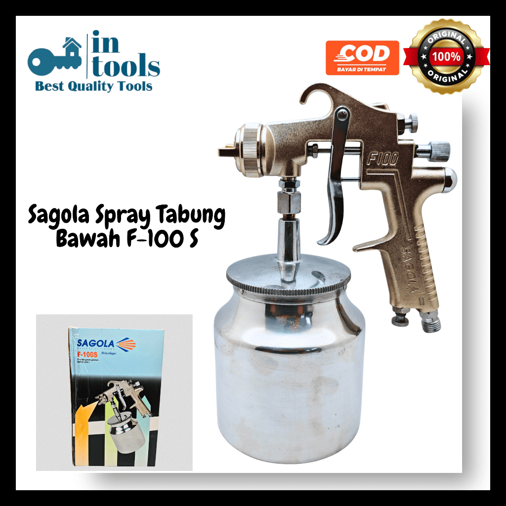 MEJOR SAGOLA SPRAY GUN ANGIN TABUNG ATAS F100 S TABUNG SPRAY CAT