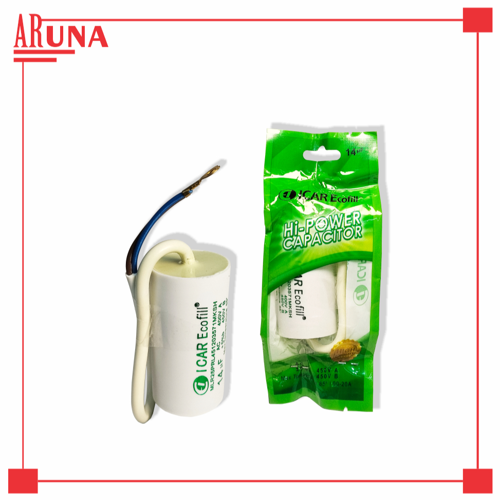 Kapasitor Pompa Air Capasitor Bulat ICAR Ecofill 14uF