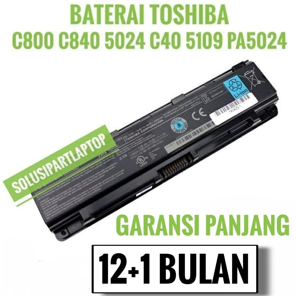 BATERAI TOSHIBA L800 C800 C840 5024 C40 5109 PA5024 PABAS260