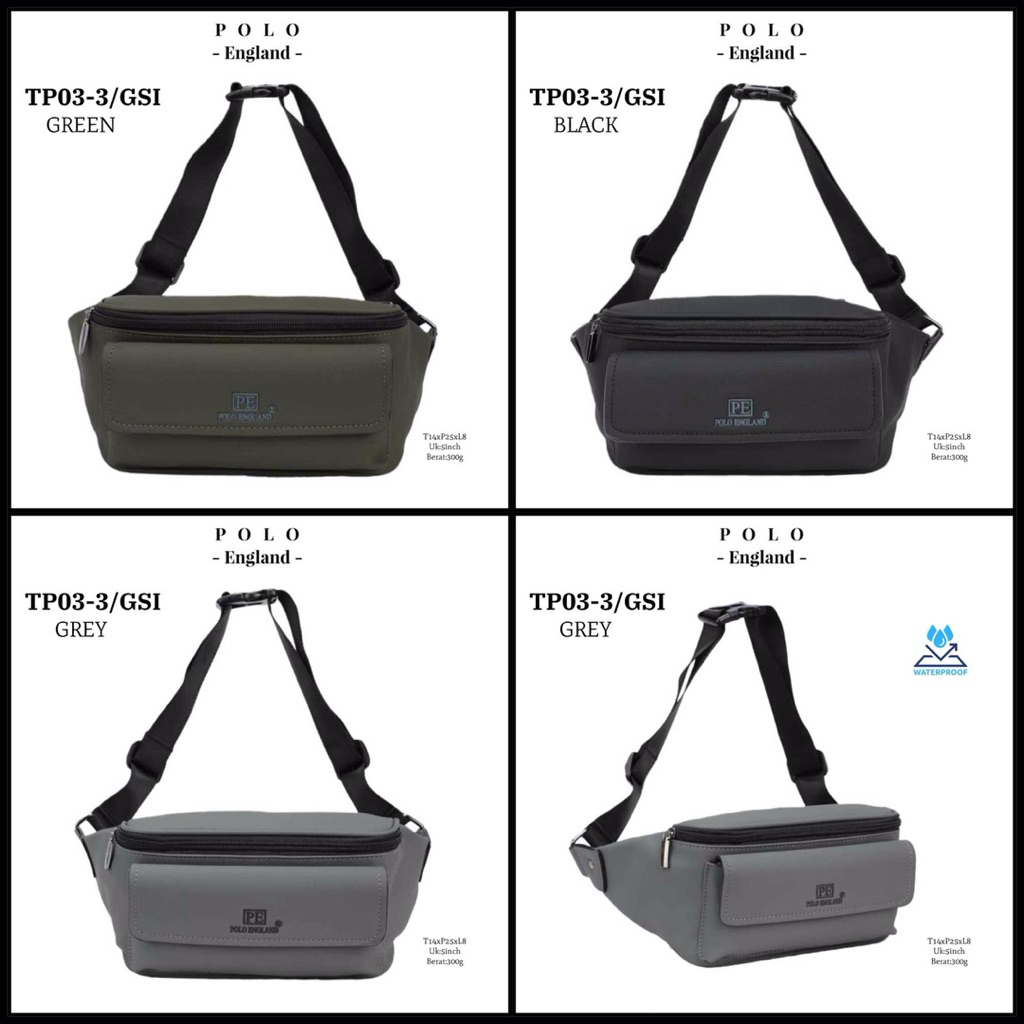 TAS PINGGANG KULIT POLO ENGLAND ORIGINAL SUPER KEREN WAISTBAG TP03-3#