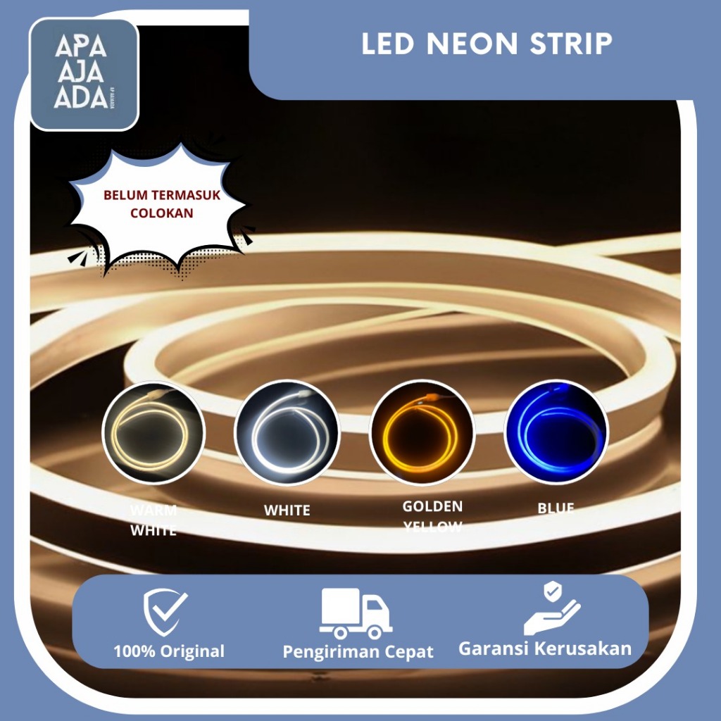 LAMPU LED NEON FLEX 220V / PANJANG 1 METER & 5 METER / LAMPU KAMAR LAMPU HIAS