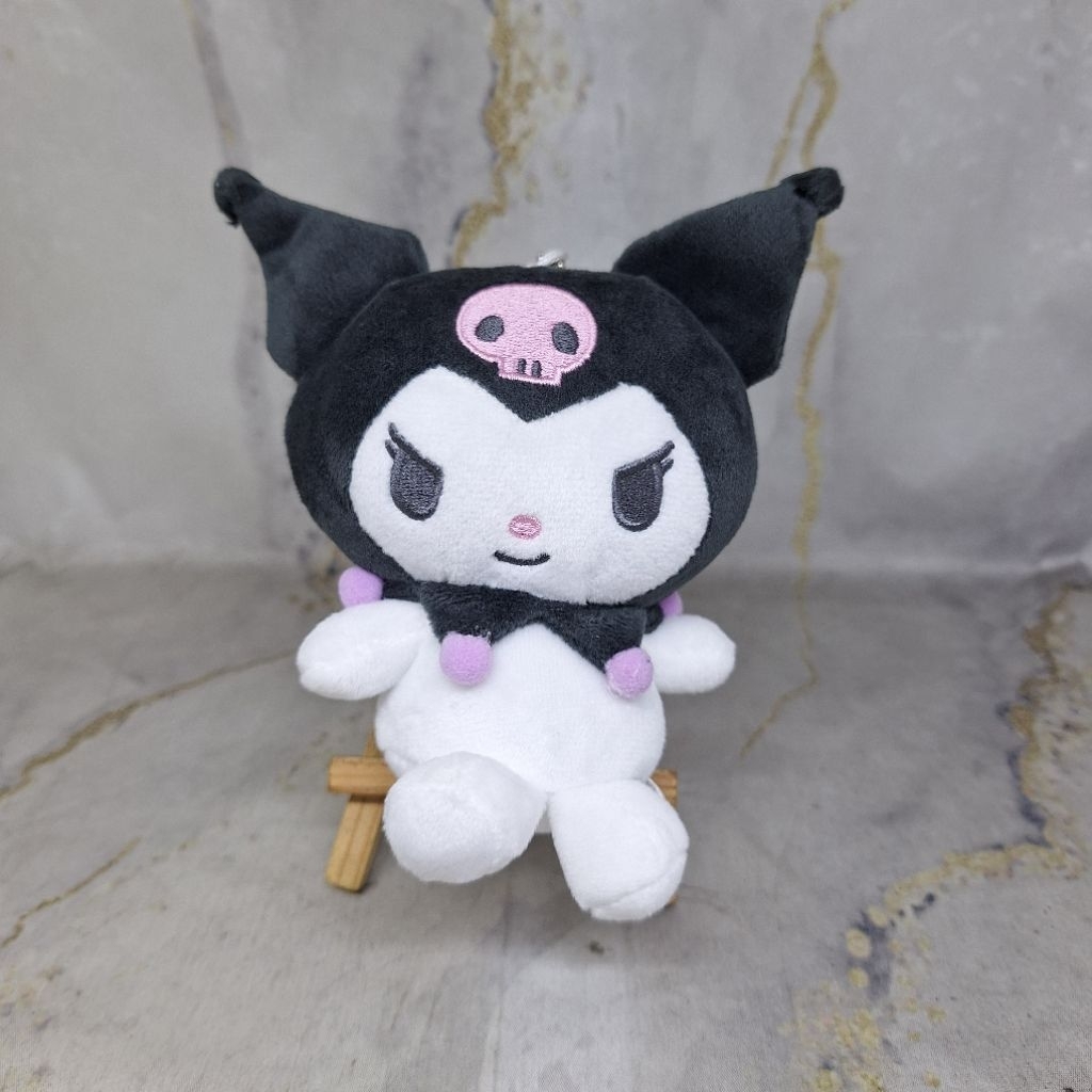 ( BACA DESKRIPSI ) Preloved Sanrio Kuromi Mascot Pouch Plush Gantungan Kunci Bag Charm