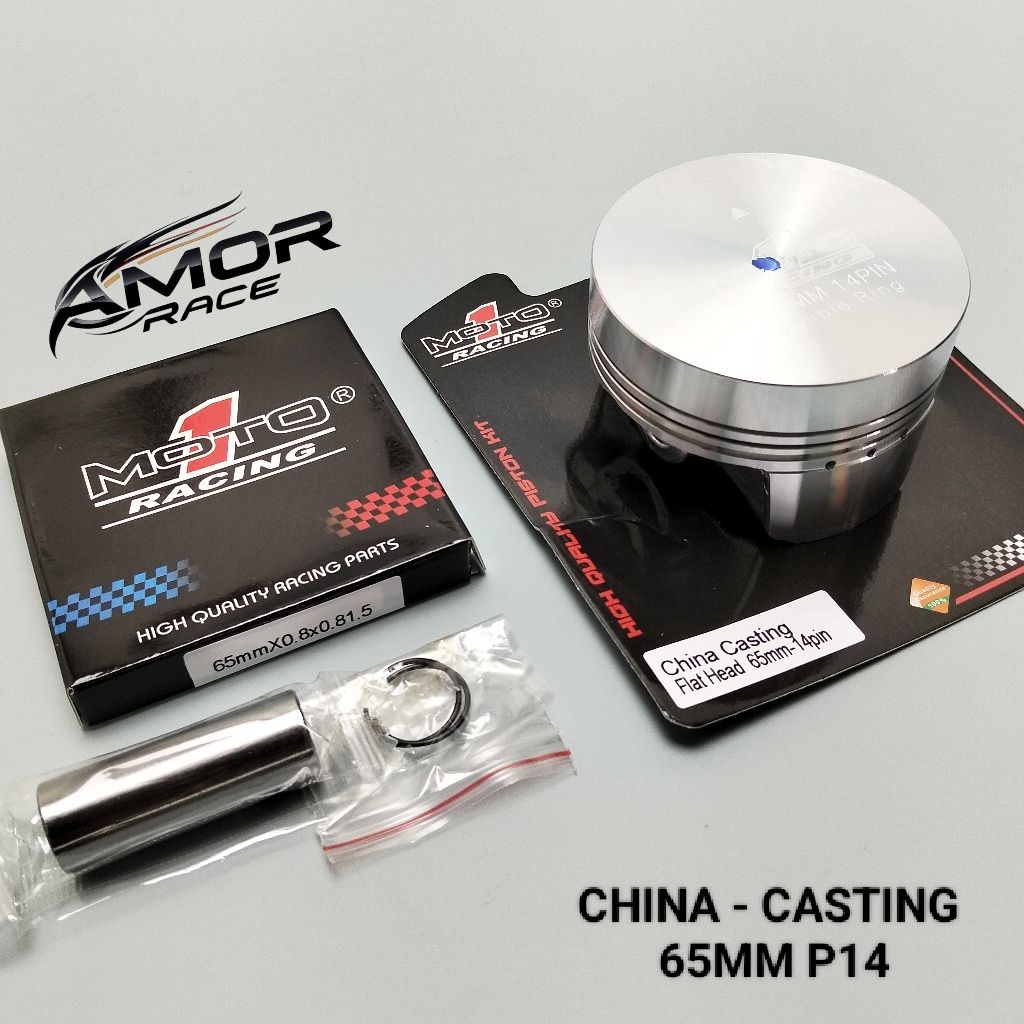 PISTON / SEHER MOTO 1 CASTING UKURAN 65 MM PIN 14 DOUBLE RING