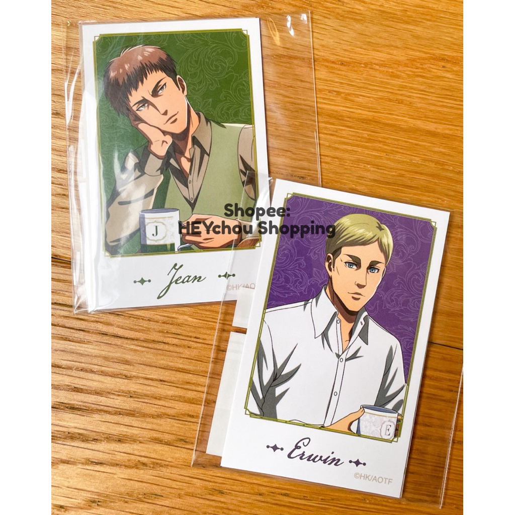 [RARE] Attack on Titan Shingeki no Kyojin Photocard SET OF 2 Amnibus Arma Bianca Online Kuji Instant