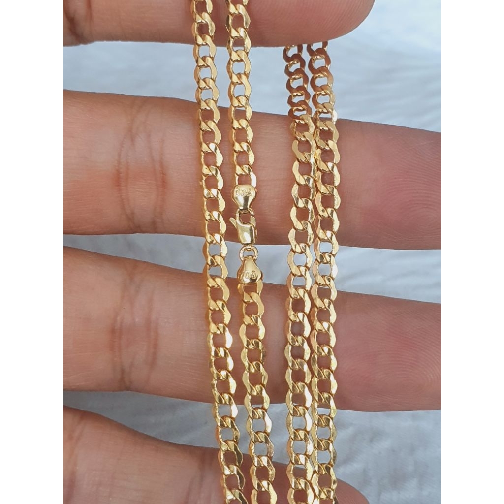 kalung model hollow gepeng sisik naga emas 70% 700 70 % 16k