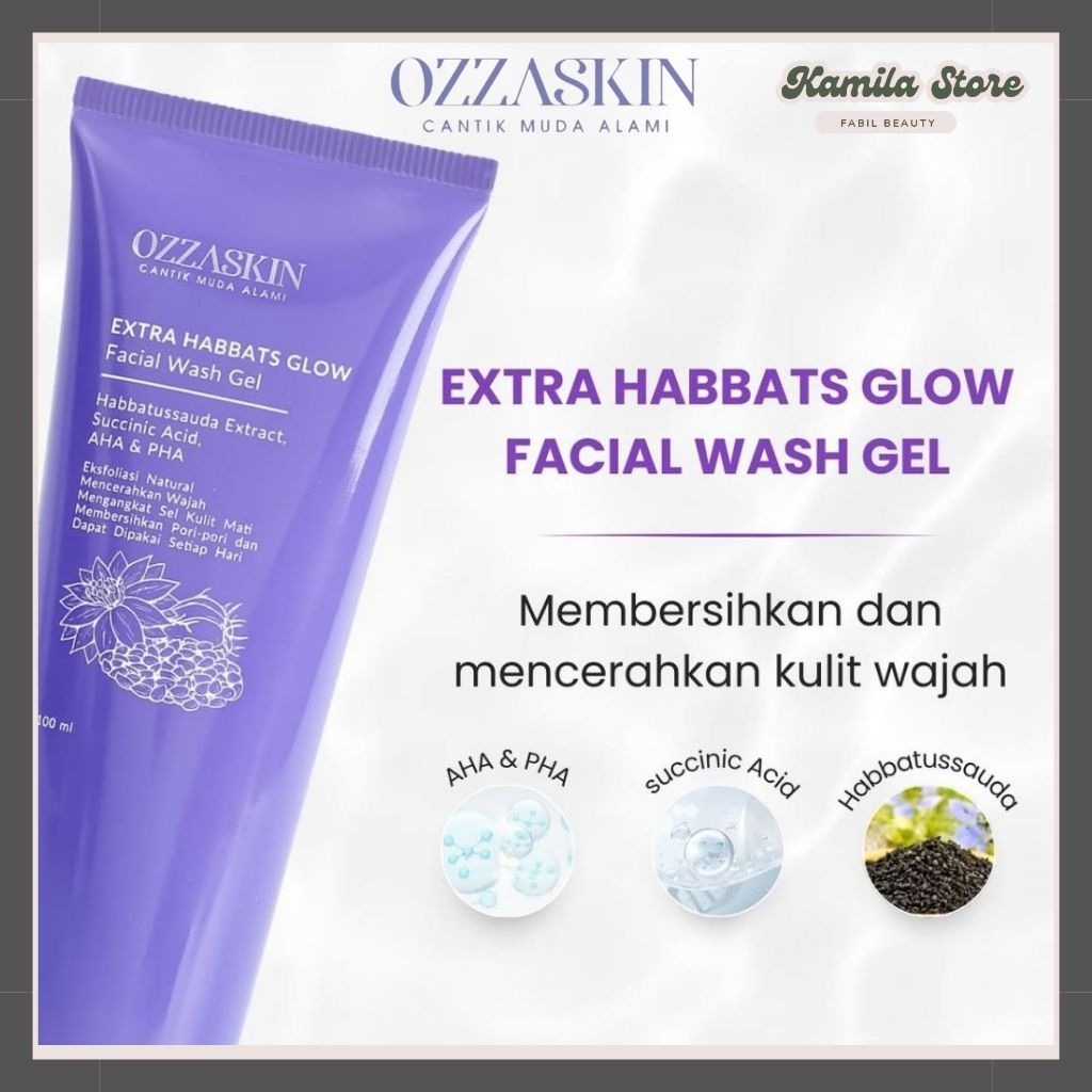 [ 2 ] Ozzaskin Facial Wash Extra Habbats - Basic Skincare