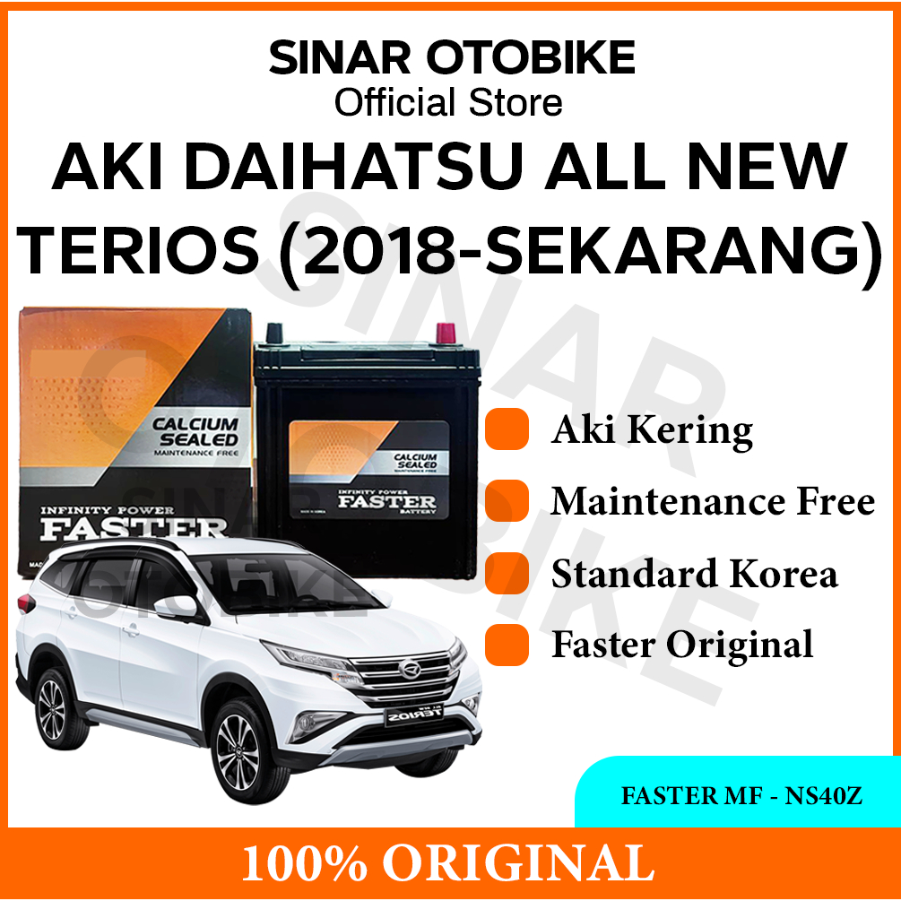 AKI ALL NEW TERIOS FASTER BATTERY MF KERING NS40ZL