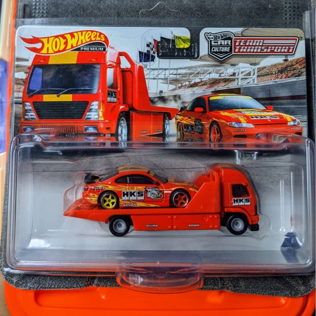 hotwheels nissan silvia s15 HKS team transport