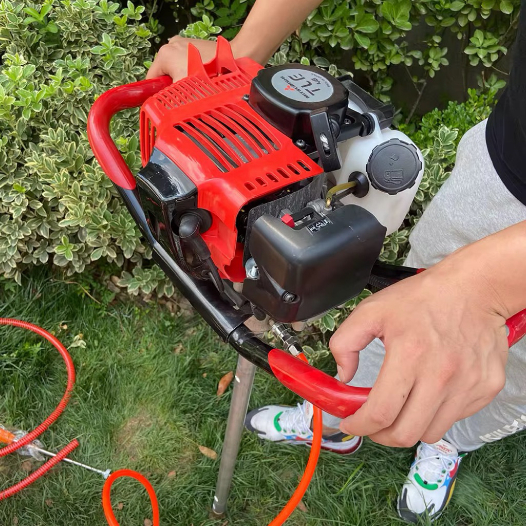 Mesin Bor Tanah Portable Gasoline | Hand Held Rock Drill Eksplorasi Mineral & Air | Mesin Bor Batu M