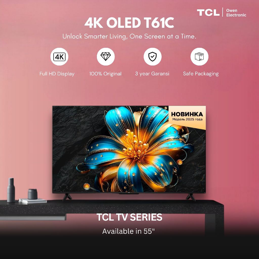 TCL 55T61C 4K QLED GOOGLE TV 55 inch 2025 series t61c