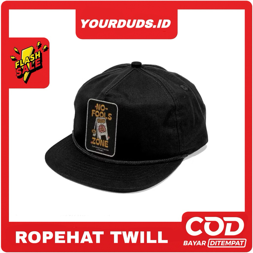 ROPEHAT topi visor pendek TWILL COTTON BORDIR NO FOOLS PREMIUM  Anak Laki Perempuan Skena bisa COD F