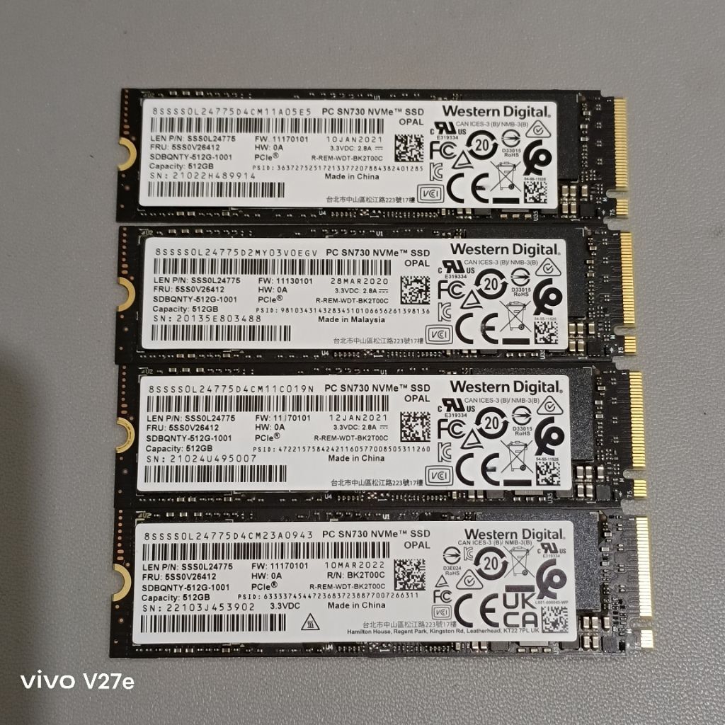 SSD M2 NVME 512GB GEN 3 WD SN730