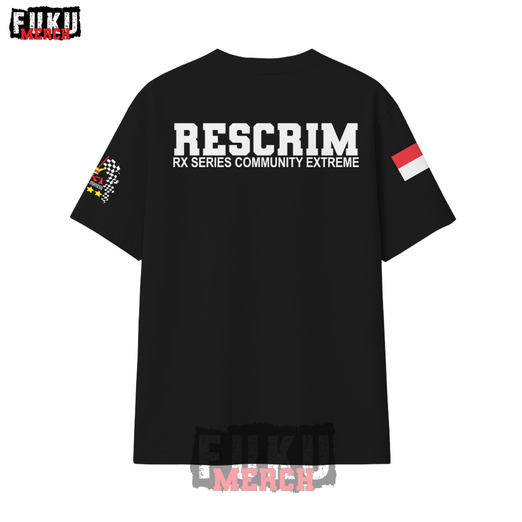 FUKU MERCH - Kaos RX King Series YRKI Lengan Pendek Hitam Cotton Combed 24s