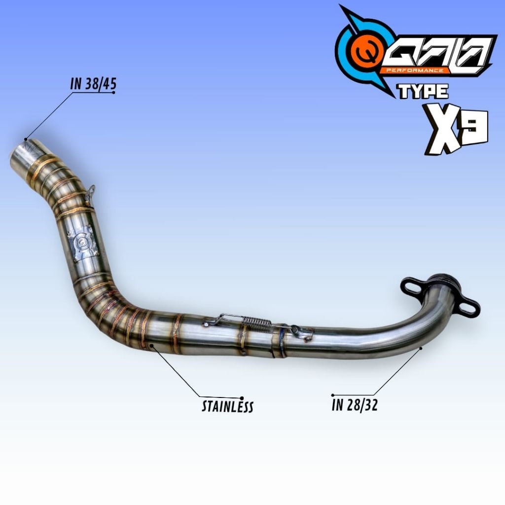 LEHER Knalpot Racing MIO Sporty Nouvo Z Original Qala performance model ceklis non samlong