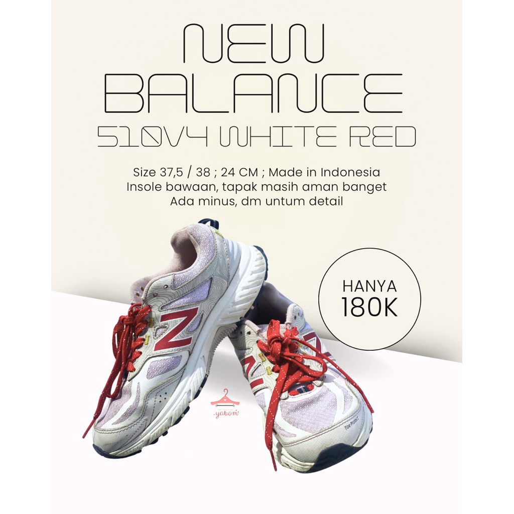 Sepatu Sneakers Gunung Lari NB Size 37,5 / 38