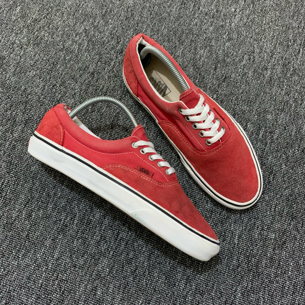 vans era red deboss checkerboard