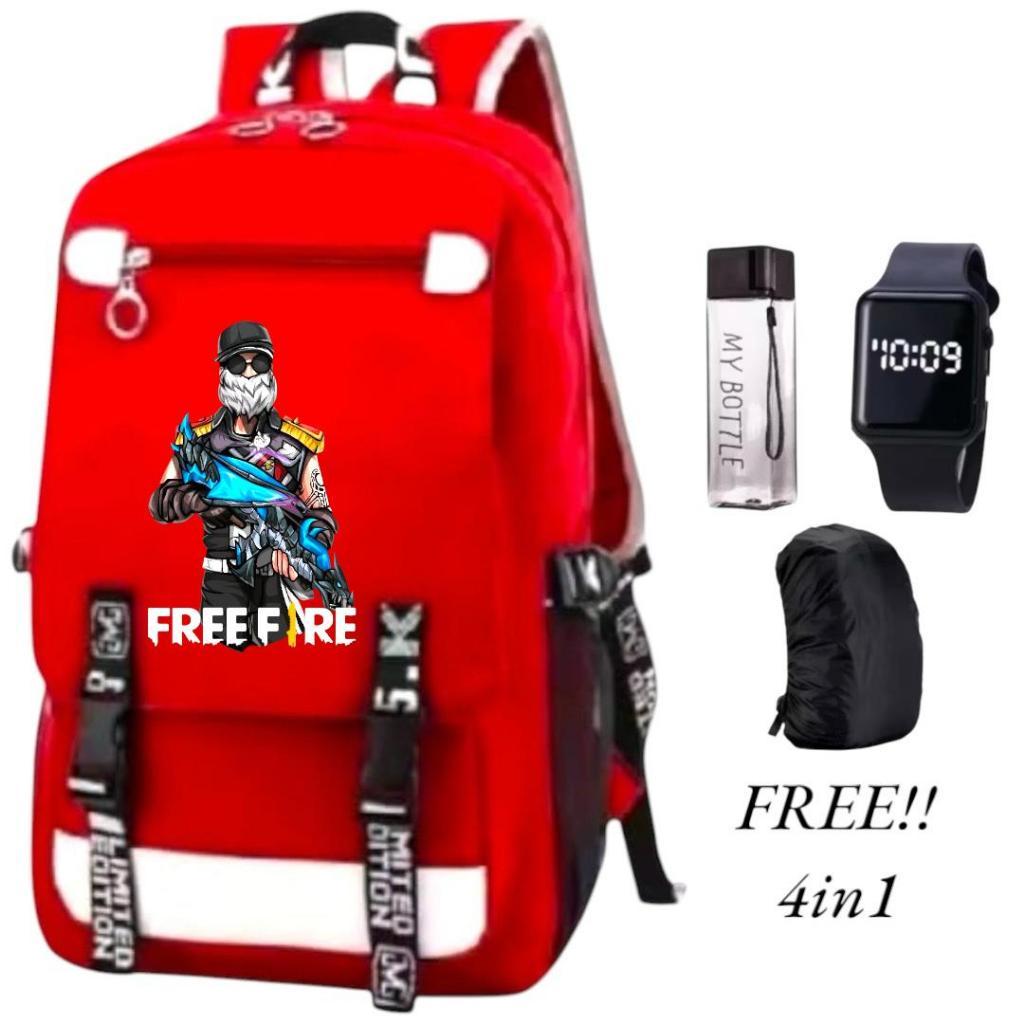 Tas Sekolah Ff Anak Laki Laki Tas Freefire Anak Laki Laki Tas gaming streetwear keren Free Fire Tas 