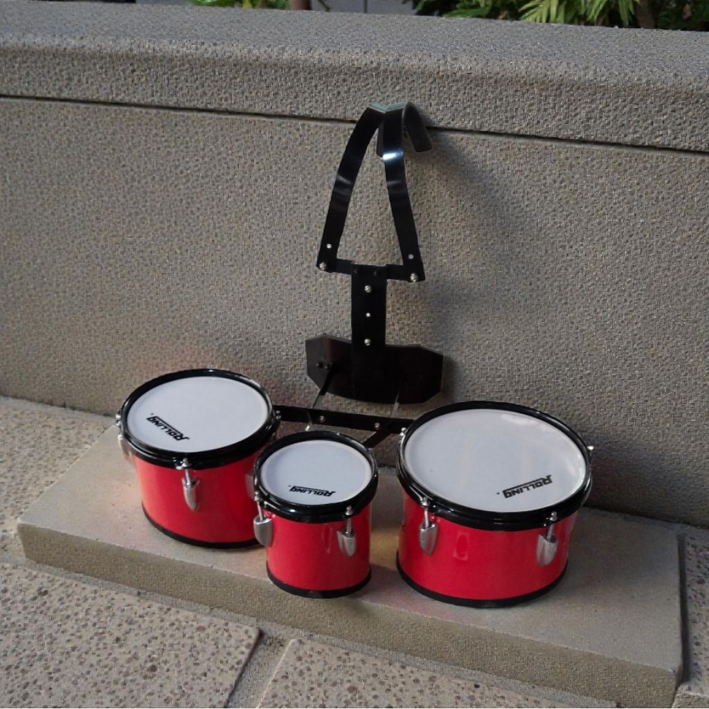Trio tom drumband marching bell