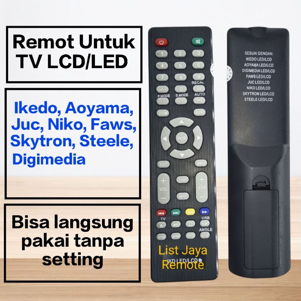 Remote Multi Tv Lcd / Led Ikedo Aoyama Faws Tanpa setting