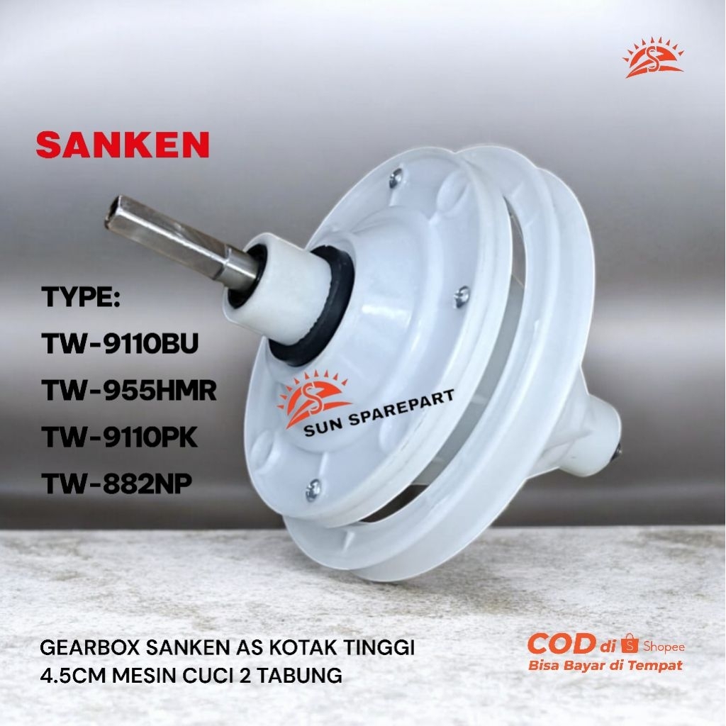 SANKEN Tinggi As Kotak 4.5CM Mesin cuci 2 Tabung TW-9110BU TW-955HMR TW-9110PK TW-882NP