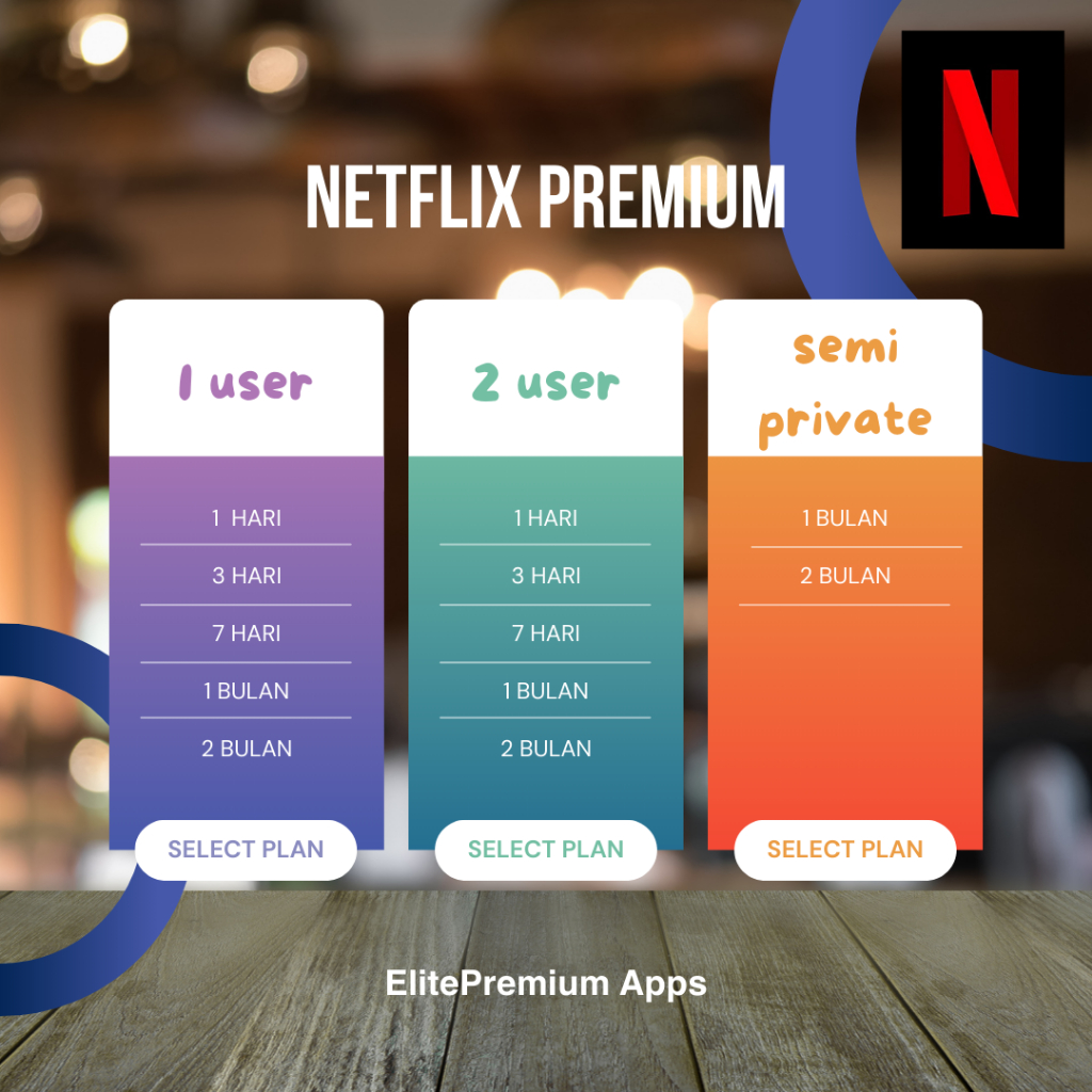 NETFLIX SEMI PRIVATE 1&2 BULAN