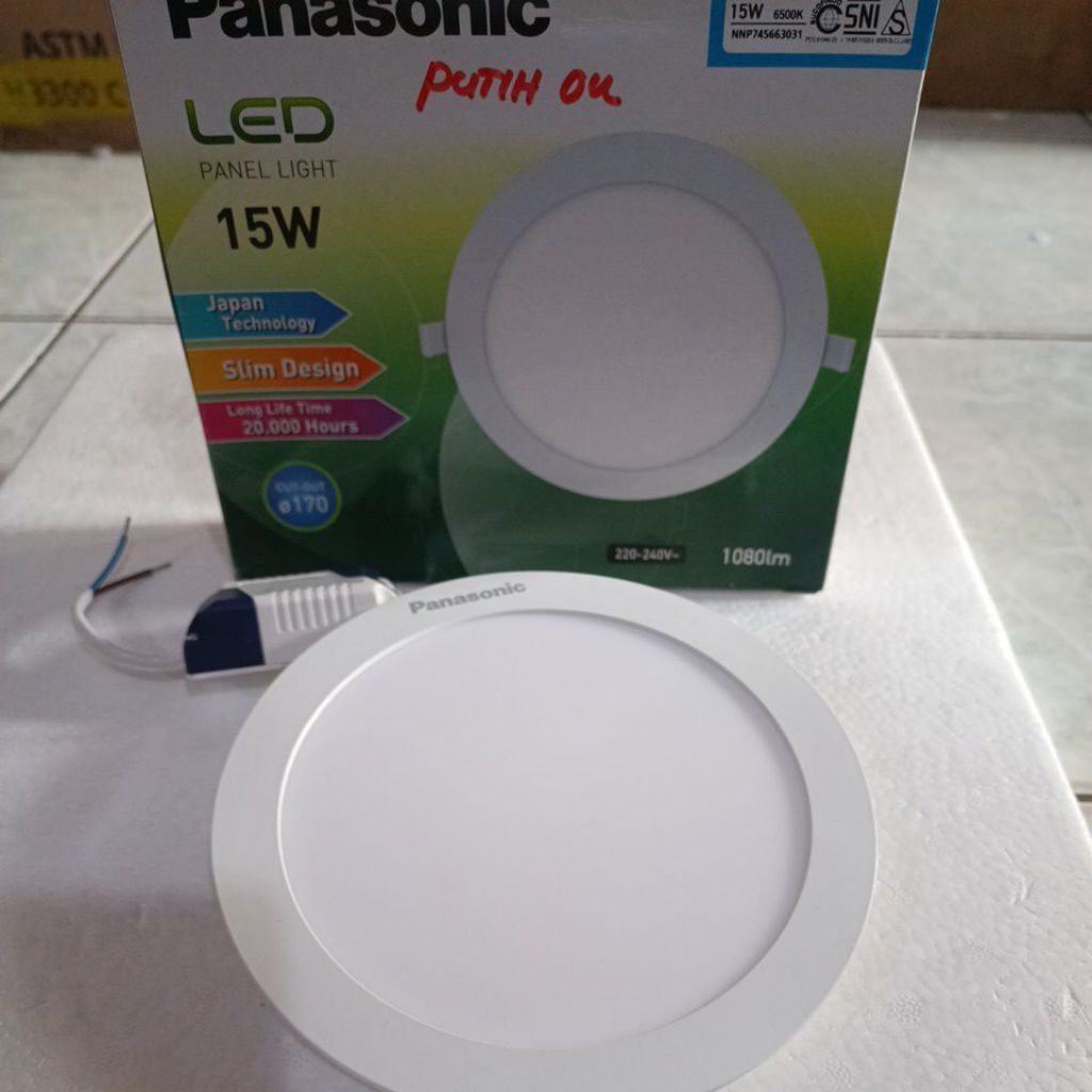 LAMPU LED PANASONIC 15 WATT BULAT STOK LAMA