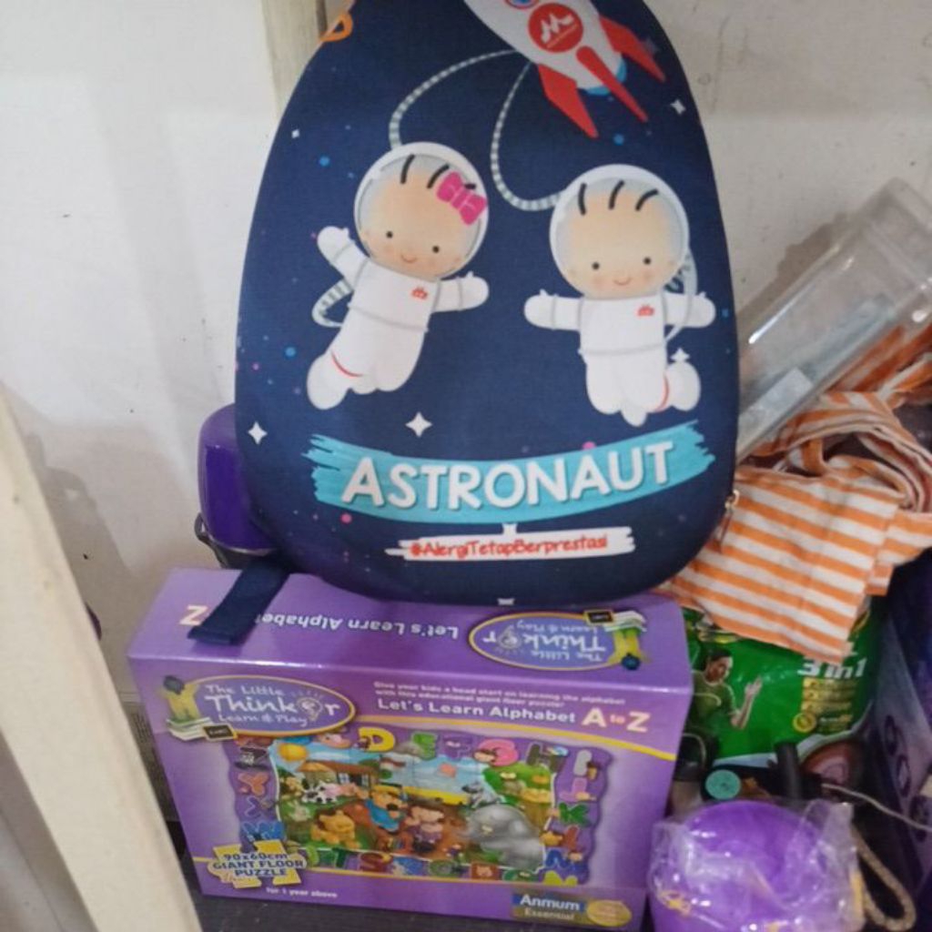 tas anak astronot morinaga dan puzzle anmum besar dan bagus