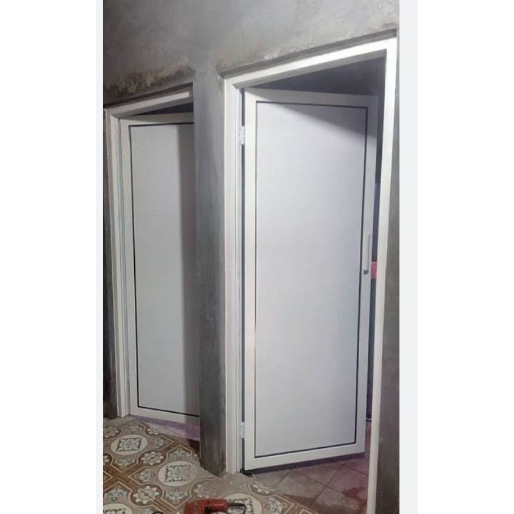 KUSEN+PINTU ALUMINIUM KAMAR MANDI BAHAN ACP UKURAN 200X70CM