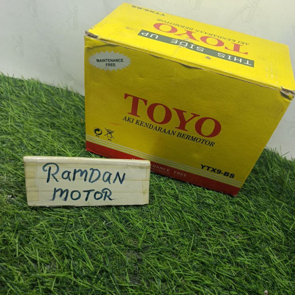 AKI TOYO AKI KERING NINJA 250 / AKI PIAGGIO VESPA 9 AMPER (YTX9-BS) ORIGINAL TOYO