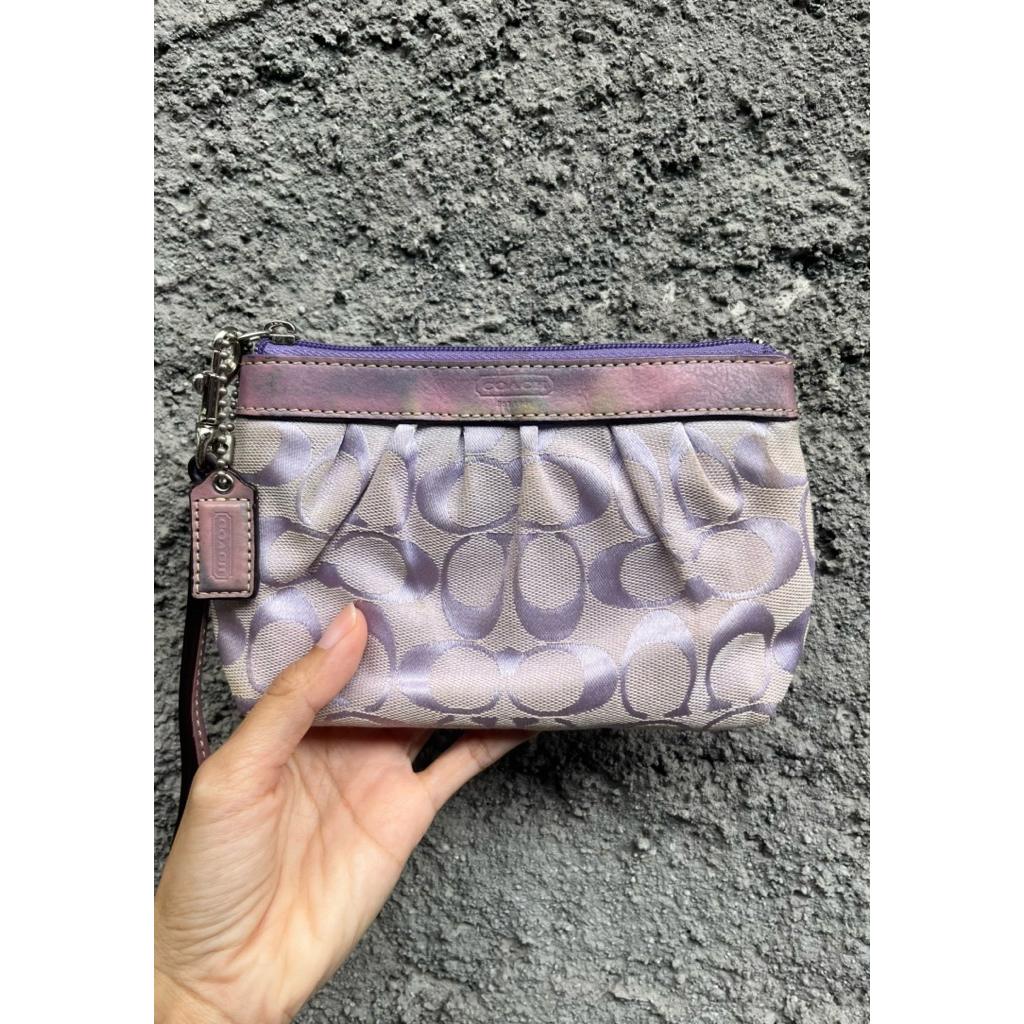 Coach Vintage Signature Wrislet Pouch Zipper