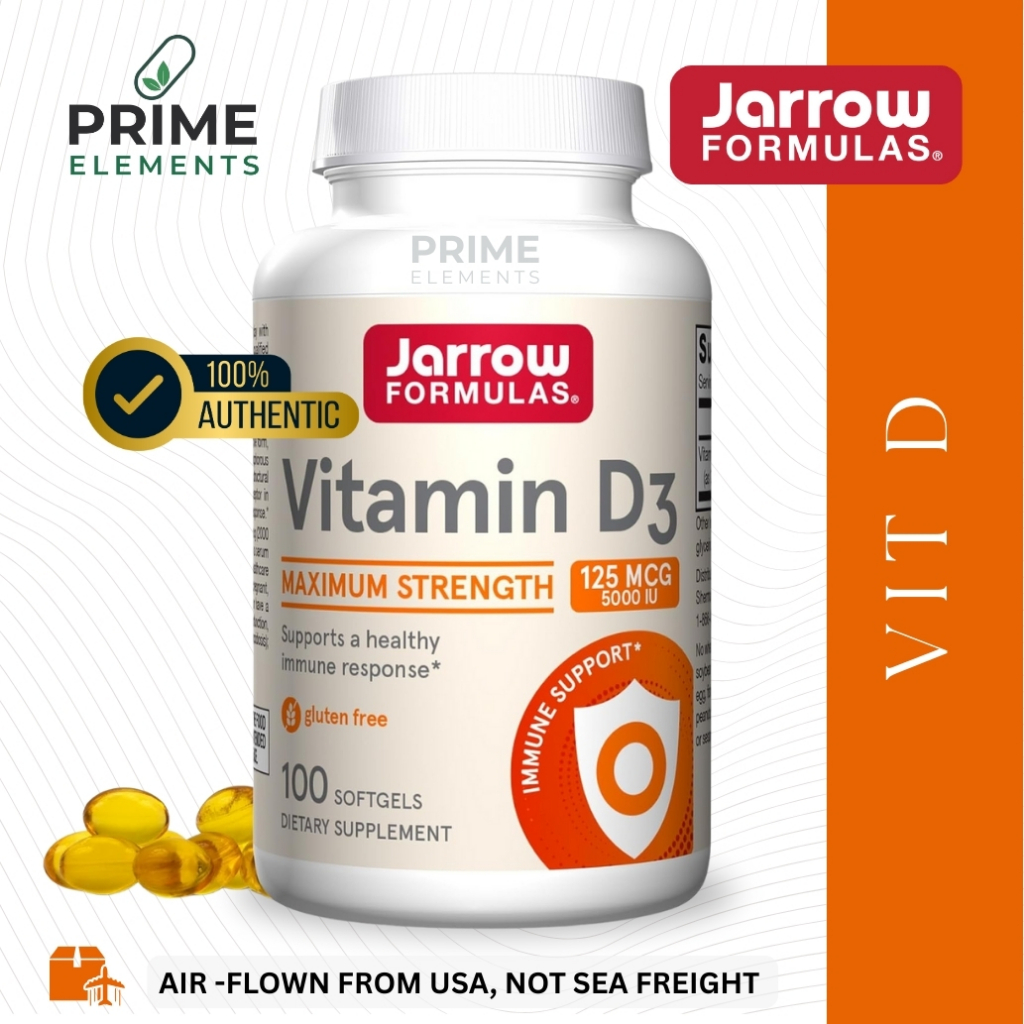 Jarrow Formulas Vitamin D3 5000IU | Vitamin D untuk Tulang & Imunitas