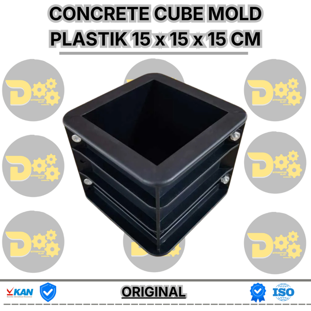 Cetakan kubus beton plastik 15 cm - Kubus beton plastik 15 cm - Cetakan kubus plastik 15 x 15 x 15 c