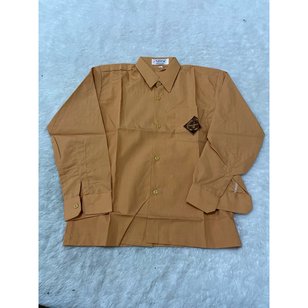 (Obral 1446) Kemeja panjang pramuka SD bahan katun