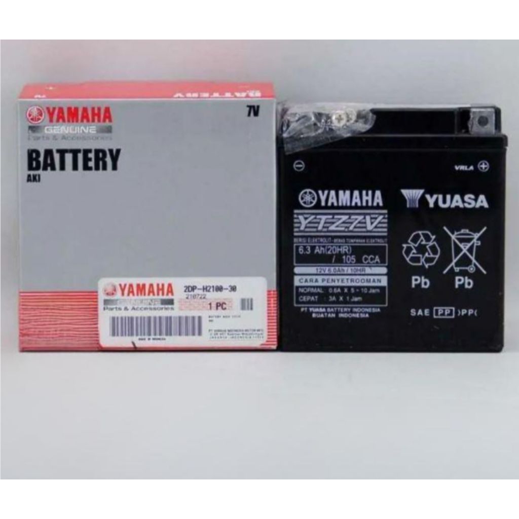 Aki Accu Battery Asli Yamaha Yuasa YTZ-7V NMAX Aerox Lexi R25 XMAX 12V 6AH MF 2DP-H2100-30