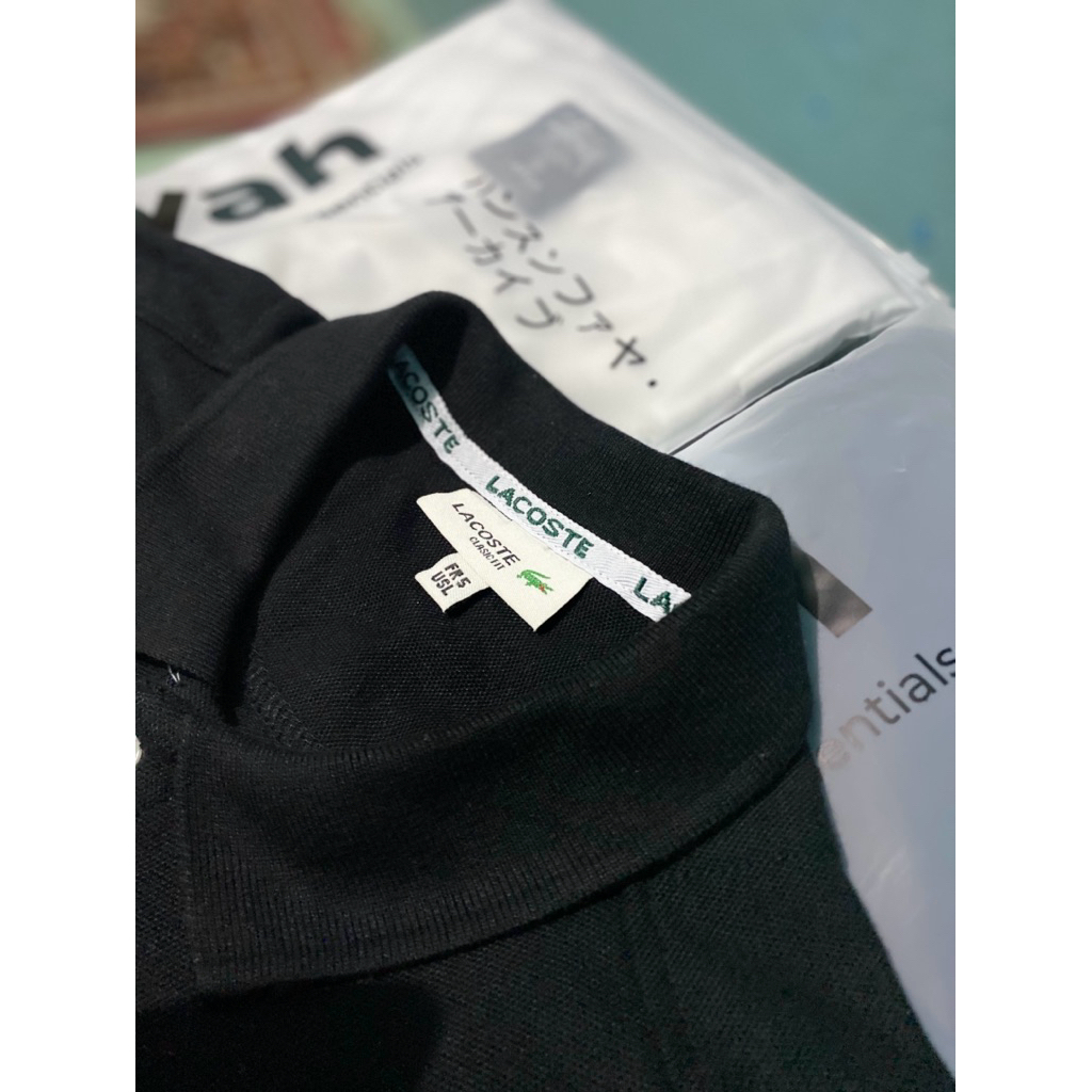 Lacoste Polo Shirt Hitam Original | Preloved | Size FR5 / US L