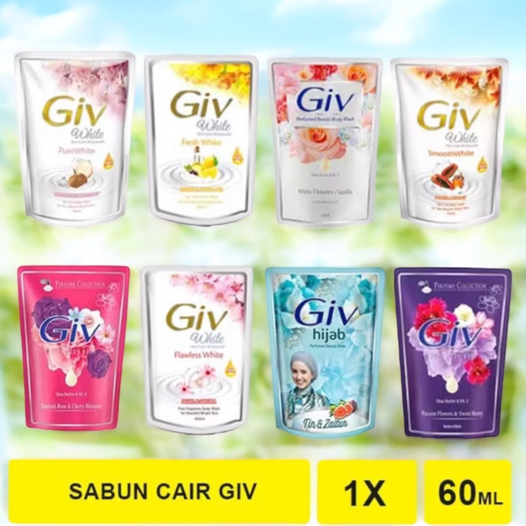 SABUN MANDI GIV CAIR 60ml WHITE SKIN CARE PERAWATAN TUBUH KECANTIKAN BODY WASH GIVE BEAUTY BAR WHITE