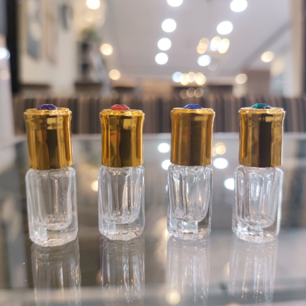 [ Botol ] TOLA PERMATA 3 ML | Botol parfum kosong roll on tutup ulir ( lusin )