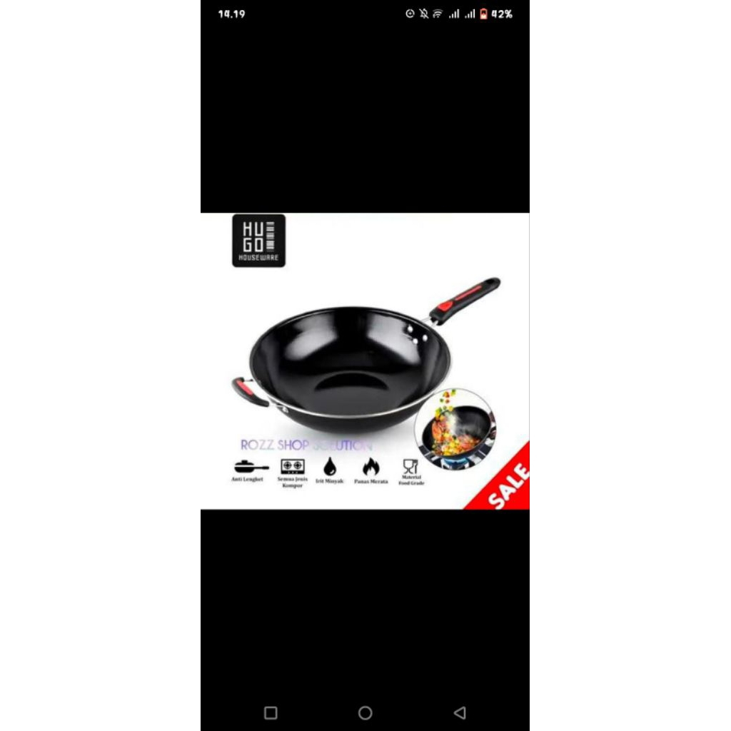 wajan enamel gagang 32cm