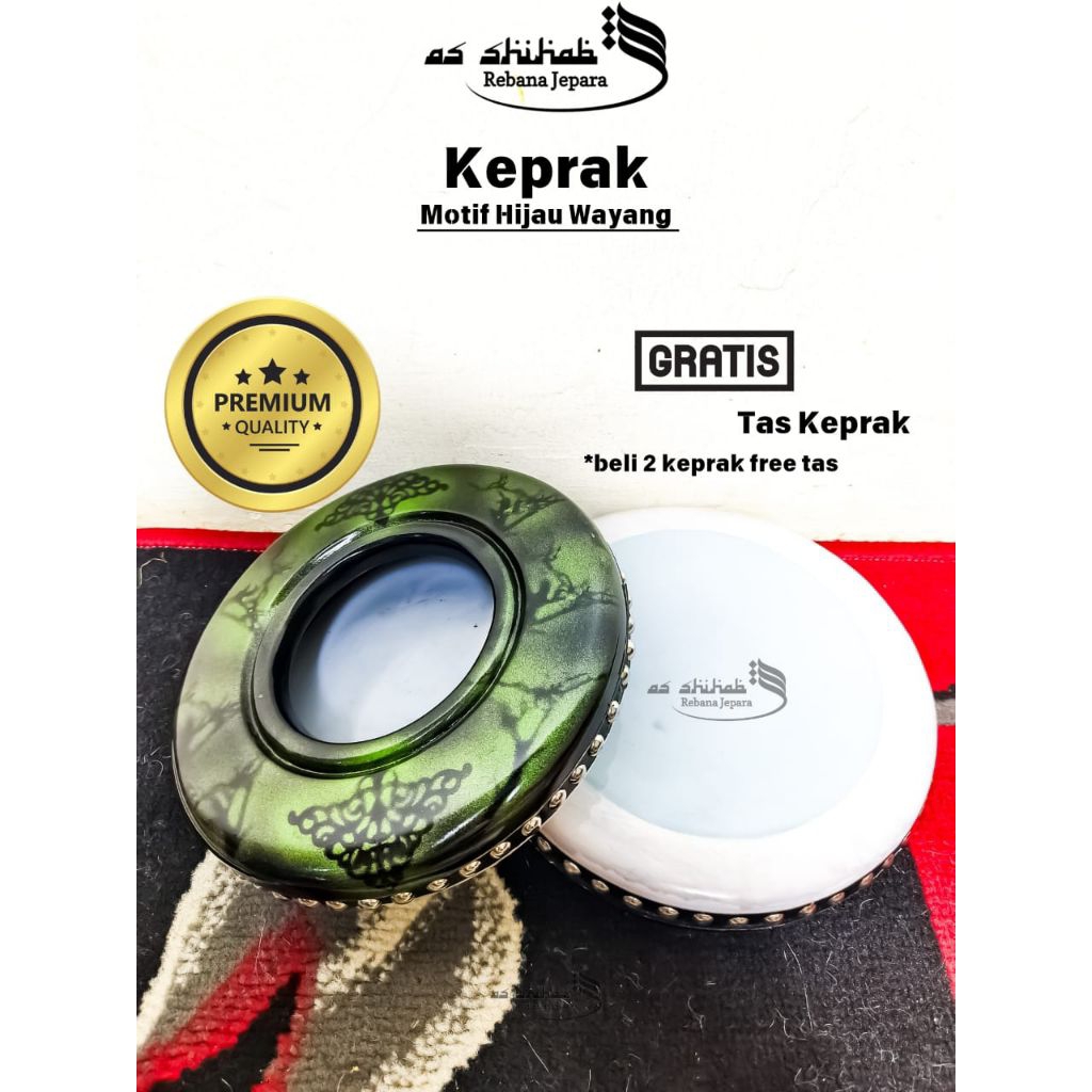 Keprak Marawis Tam Tung Hadroh Rebana Kayu Mahoni Asli Jepara