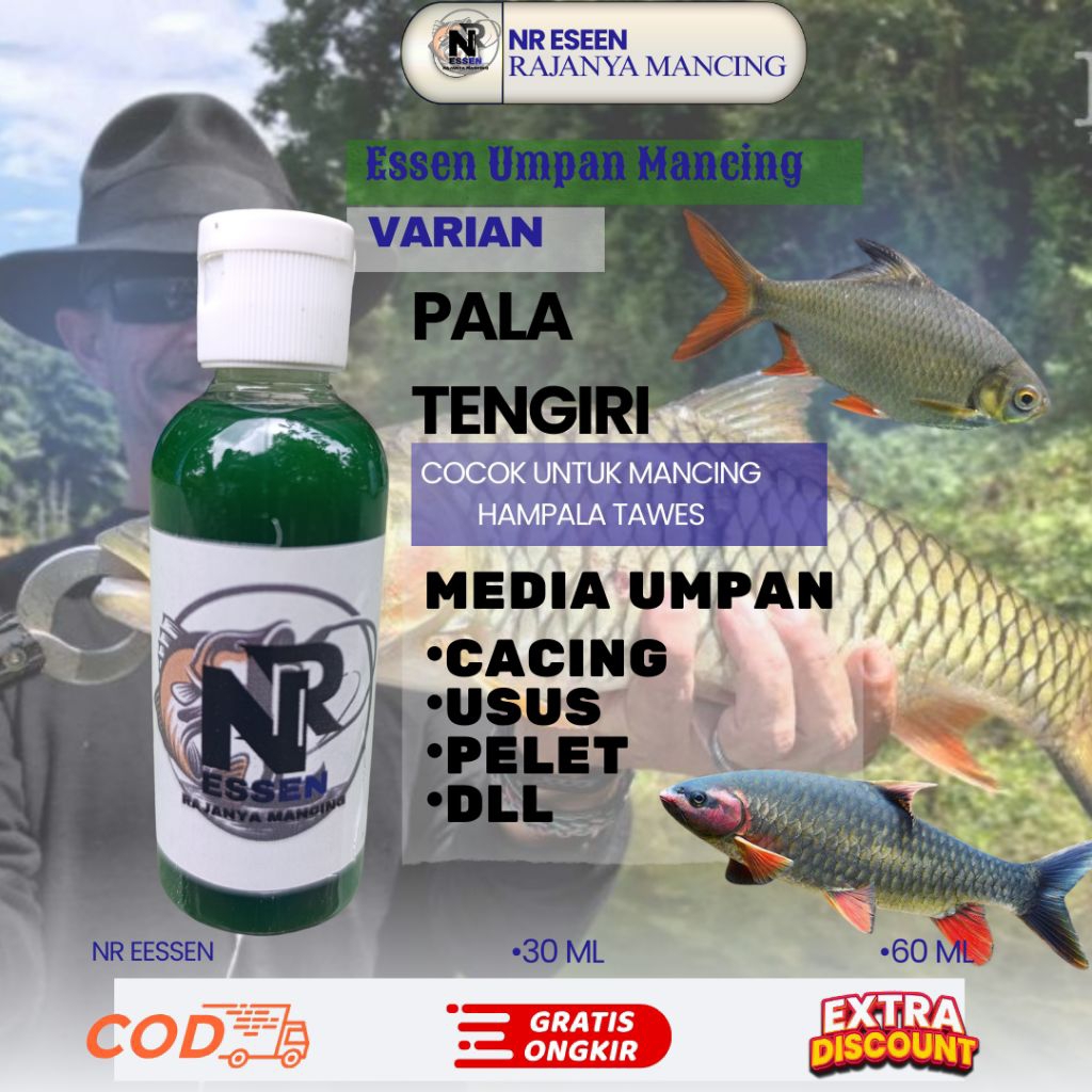NR ESSEN AROMA PALA TENGIRI 100% PEMIKAT  esen ikan lele, bawal, patin, gurame, nila/munjahir, lele,