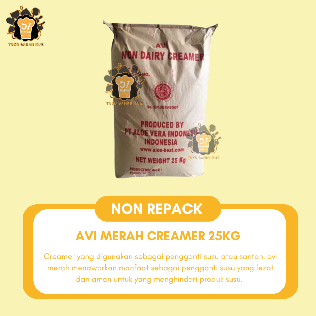 [SAK = 25KG] BUBUK CREAMER NON DAIRY AVI / BUBUK KREAMER / KRIMER 25KG (SAK)